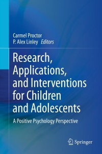 Imagen de portada: Research, Applications, and Interventions for Children and Adolescents 9789400763975