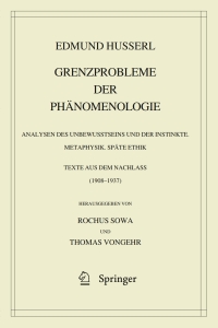 Cover image: Grenzprobleme der Phänomenologie 9789400758131
