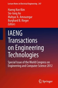 Titelbild: IAENG Transactions on Engineering Technologies 9789400768178