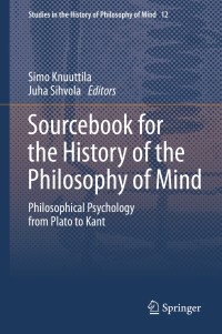 صورة الغلاف: Sourcebook for the History of the Philosophy of Mind 9789400769663