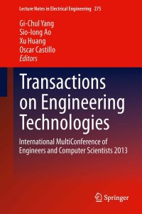 Cover image: Transactions on Engineering Technologies 9789400776838