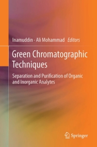Cover image: Green Chromatographic Techniques 9789400777347
