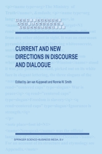 表紙画像: Current and New Directions in Discourse and Dialogue 1st edition 9781402016141