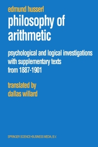 Cover image: Philosophy of Arithmetic 9781402015465