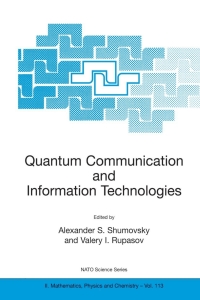 Cover image: Quantum Communication and Information Technologies 1st edition 9781402014529