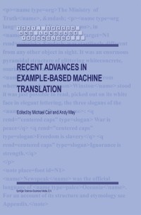 Imagen de portada: Recent Advances in Example-Based Machine Translation 1st edition 9781402014000