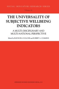Cover image: The Universality of Subjective Wellbeing Indicators 1st edition 9781402010446