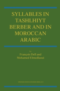 Imagen de portada: Syllables In Tashlhiyt Berber And In Moroccan Arabic 9781402010767