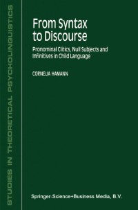 Cover image: From Syntax to Discourse 9781402004391