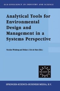 صورة الغلاف: Analytical Tools for Environmental Design and Management in a Systems Perspective 1st edition 9781402004537
