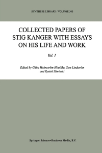 Cover image: Collected Papers of Stig Kanger with Essays on his Life and Work 1st edition 9781402000218
