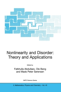 Cover image: Nonlinearity and Disorder: Theory and Applications 1st edition 9781402001918