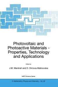Cover image: Photovoltaic and Photoactive Materials 1st edition 9781402008238