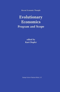 Cover image: Evolutionary Economics: Program and Scope 1st edition 9780792373940