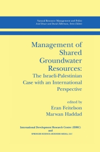 Cover image: Management of Shared Groundwater Resources 1st edition 9780792372547