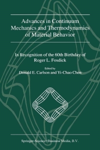 Titelbild: Advances in Continuum Mechanics and Thermodynamics of Material Behavior 1st edition 9780792369714