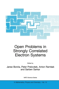 Cover image: Open Problems in Strongly Correlated Electron Systems 1st edition 9789401007719