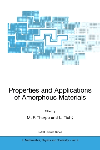 Cover image: Properties and Applications of Amorphous Materials 1st edition 9789401009140