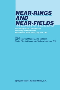 Imagen de portada: Near-Rings and Near-Fields 1st edition 9780792367062