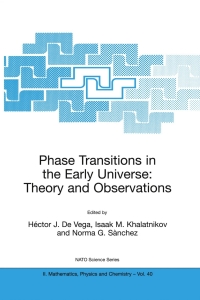 Imagen de portada: Phase Transitions in the Early Universe: Theory and Observations 1st edition 9781402000560