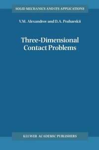 Imagen de portada: Three-Dimensional Contact Problems 9780792371656