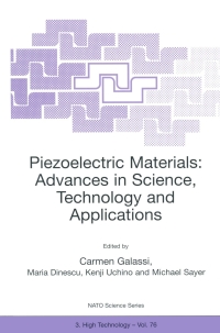 Cover image: Piezoelectric Materials: Advances in Science, Technology and Applications 1st edition 9780792362128