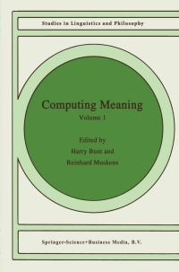 Imagen de portada: Computing Meaning 1st edition 9780792361084