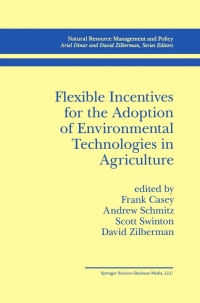 Cover image: Flexible Incentives for the Adoption of Environmental Technologies in Agriculture 1st edition 9780792385592