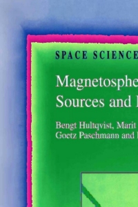 Cover image: Magnetospheric Plasma Sources and Losses 1st edition 9789401144773