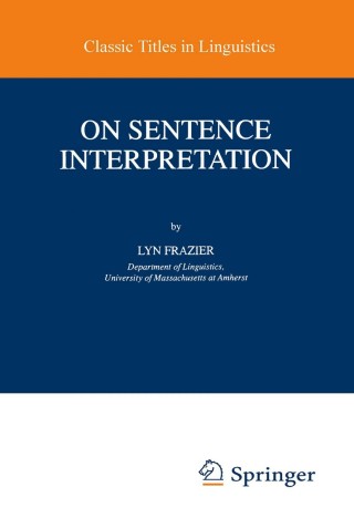 Cover image: On Sentence Interpretation 9780792355083