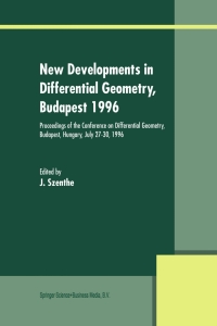 Imagen de portada: New Developments in Differential Geometry, Budapest 1996 1st edition 9780792353072