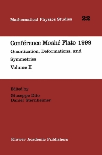 صورة الغلاف: Conférence Moshé Flato 1999 1st edition 9789401512763