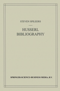 表紙画像: Edmund Husserl Bibliography 1st edition 9780792351818