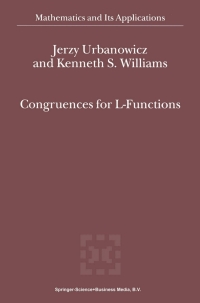 Cover image: Congruences for L-Functions 9780792363798