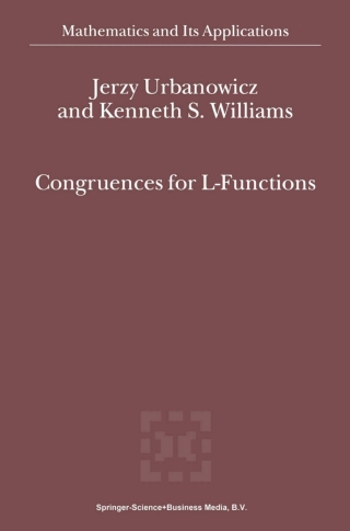 Cover image: Congruences for L-Functions 9780792363798