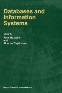 表紙画像: Databases and Information Systems 1st edition 9780792368236