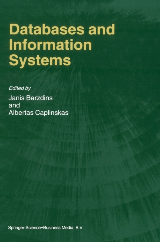 Imagen de portada: Databases and Information Systems 1st edition 9780792368236