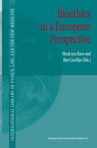Cover image: Bioethics in a European Perspective 1st edition 9781402001260