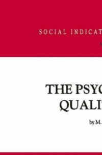 Cover image: The Psychology of Quality of Life 9781402008009