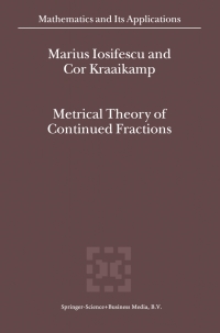 Cover image: Metrical Theory of Continued Fractions 9781402008924