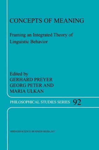 Cover image: Concepts of Meaning 1st edition 9781402013294