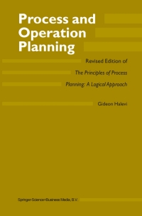 Imagen de portada: Process and Operation Planning 9781402016530