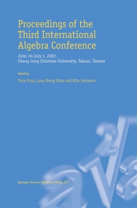 Imagen de portada: Proceedings of the Third International Algebra Conference 1st edition 9781402014420
