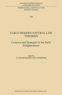 Cover image: Early Modern Natural Law Theories 1st edition 9781402015694