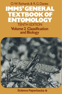 表紙画像: Imms’ General Textbook of Entomology 10th edition 9780412152207