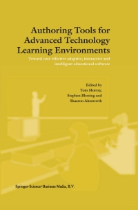 Imagen de portada: Authoring Tools for Advanced Technology Learning Environments 1st edition 9781402017728