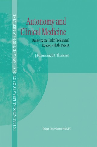 Immagine di copertina: Autonomy and Clinical Medicine 9780792362074