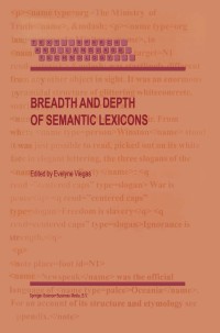 صورة الغلاف: Breadth and Depth of Semantic Lexicons 1st edition 9780792360391