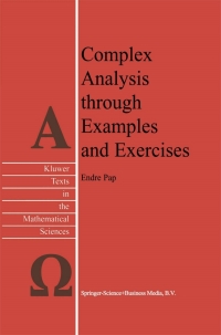 Omslagafbeelding: Complex Analysis through Examples and Exercises 9780792357872