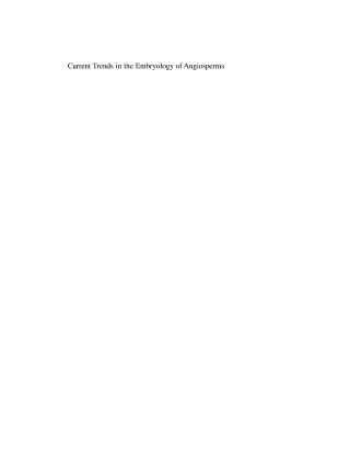 Cover image: Current Trends in the Embryology of Angiosperms 1st edition 9789401712033